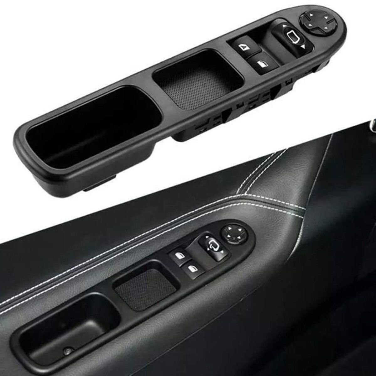 for Peugeot 207 vorne links 6554.QC Schaltelement Fensterheber Schalter black 1