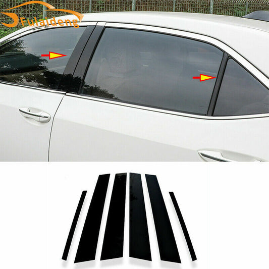 for Toyota for Corolla 2014-2018 Black Car Window Center Pillar Post PC Mirror Cover