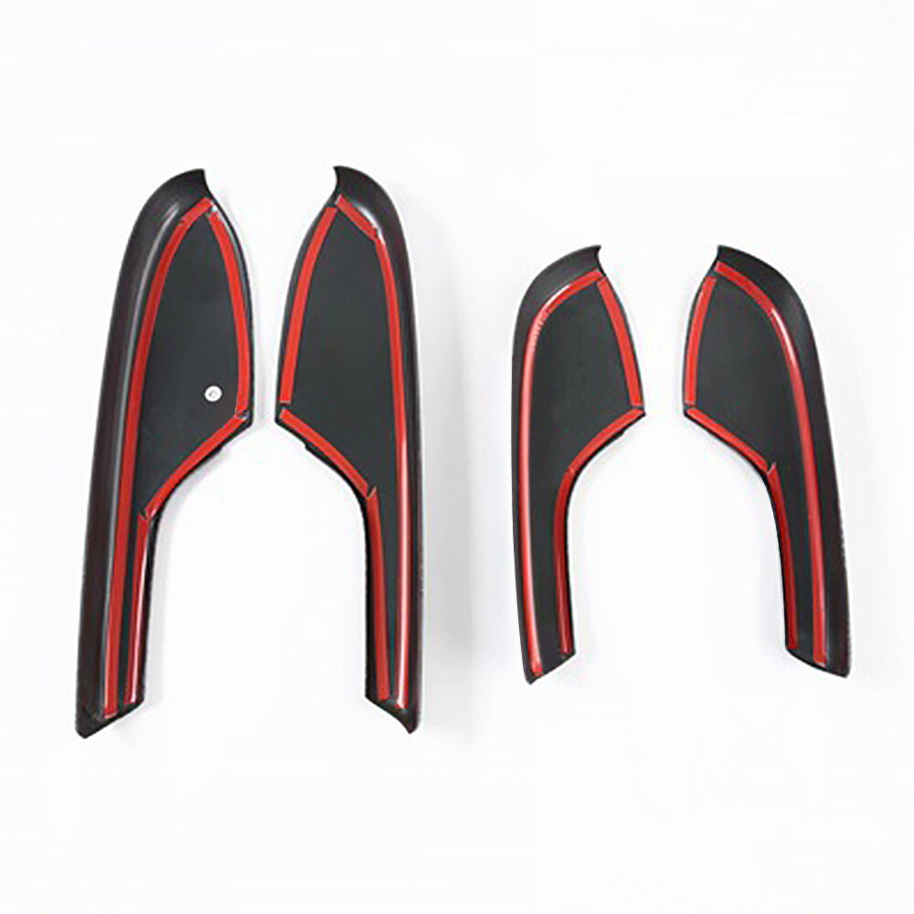 4x Carbon Fiber Interior Door Armrest Panel Trim Cover for Honda for Civic 2016-2020