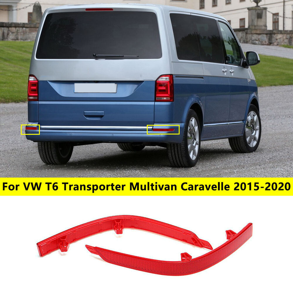 for VW T6 2015-2020 1Pair Rear Bumper Reflector Lights Brake Lights Stop Lamps v
