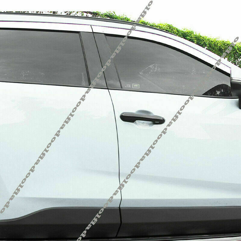 4P Carbon Fiber ABS Side Door Handle Cover Trim for Toyota Highlander 2020-2023