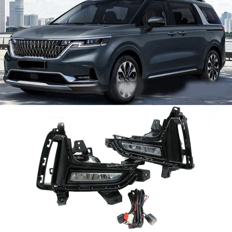 for Kia Carnival 2022-2023 LED Front Bumper Fog Lamp Light Assembly KIT 2PCS DRL n