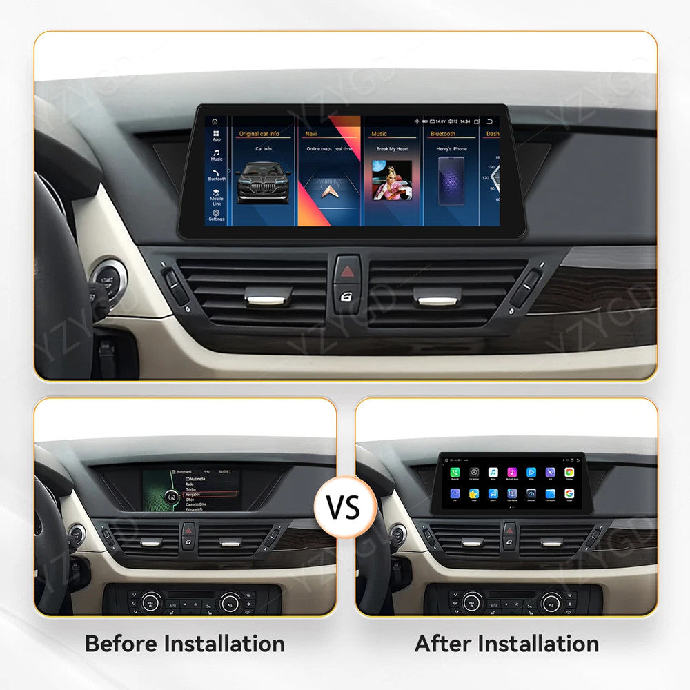 for BMW CIC X1 E84 2009-2015 10.25Car Stereo Radio CarPlay Android GPS Screen