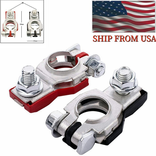 Pair of 16-18 mm automotive battery clip terminal connectors with zinc pins, universal . n