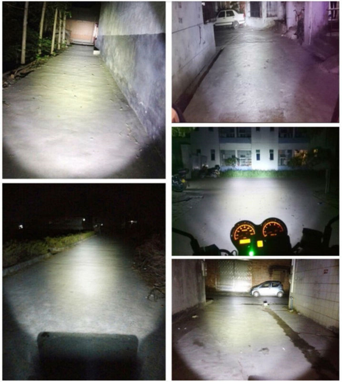 Motorcycle H4 6500K LED Hi/Lo Beam Front Light Bulb Super Bright Headlight Q
