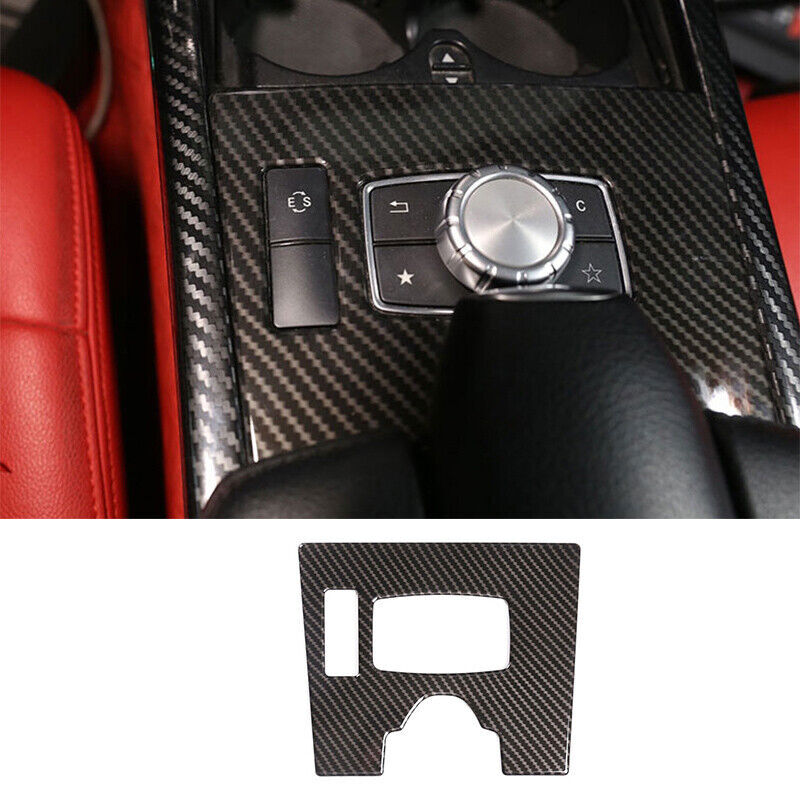Suitable for 2014-2015 E-Class ABS carbon fiber center console gear shift panel trim. n
