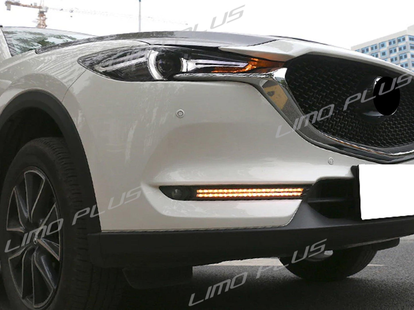 LED Front Bumper Fog Light Daytime Running Lamps DRL for for Mazda CX-5 CX5 17-21 v
