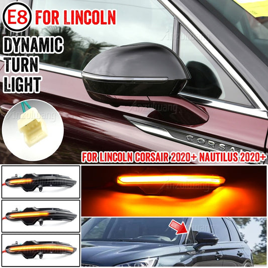 Dynamic Side Turn Signal Light for Lincoln Corsair 2020+ Nautilus 2020+