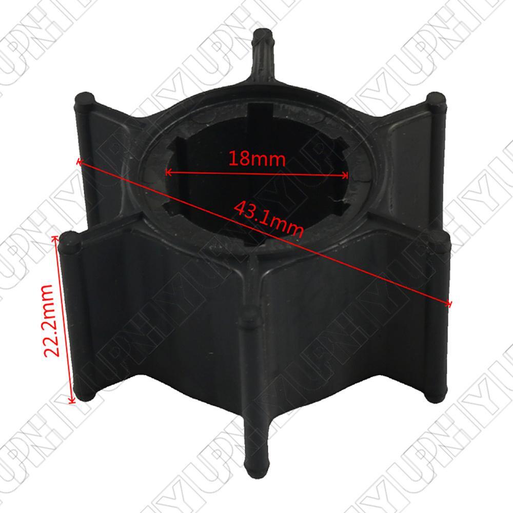 655-44352-09 New Water Pump Impeller for Yamaha 6A, P165 / 8A 2-Stroke Outboard