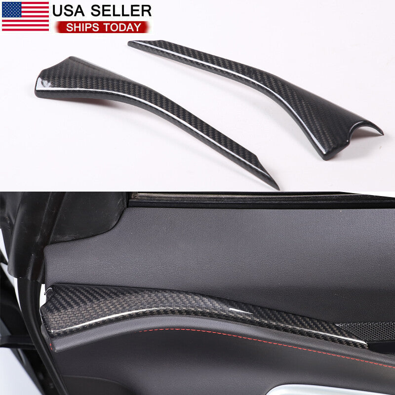 carbon fiber interior door trim covers for Corvette C8 2020-23 n