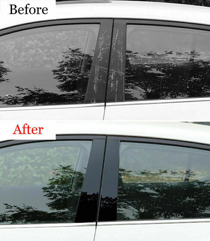 6Pcs Black Pillar Posts Panel Window Trim for Nissan Sentra Sylphy 2020-2022