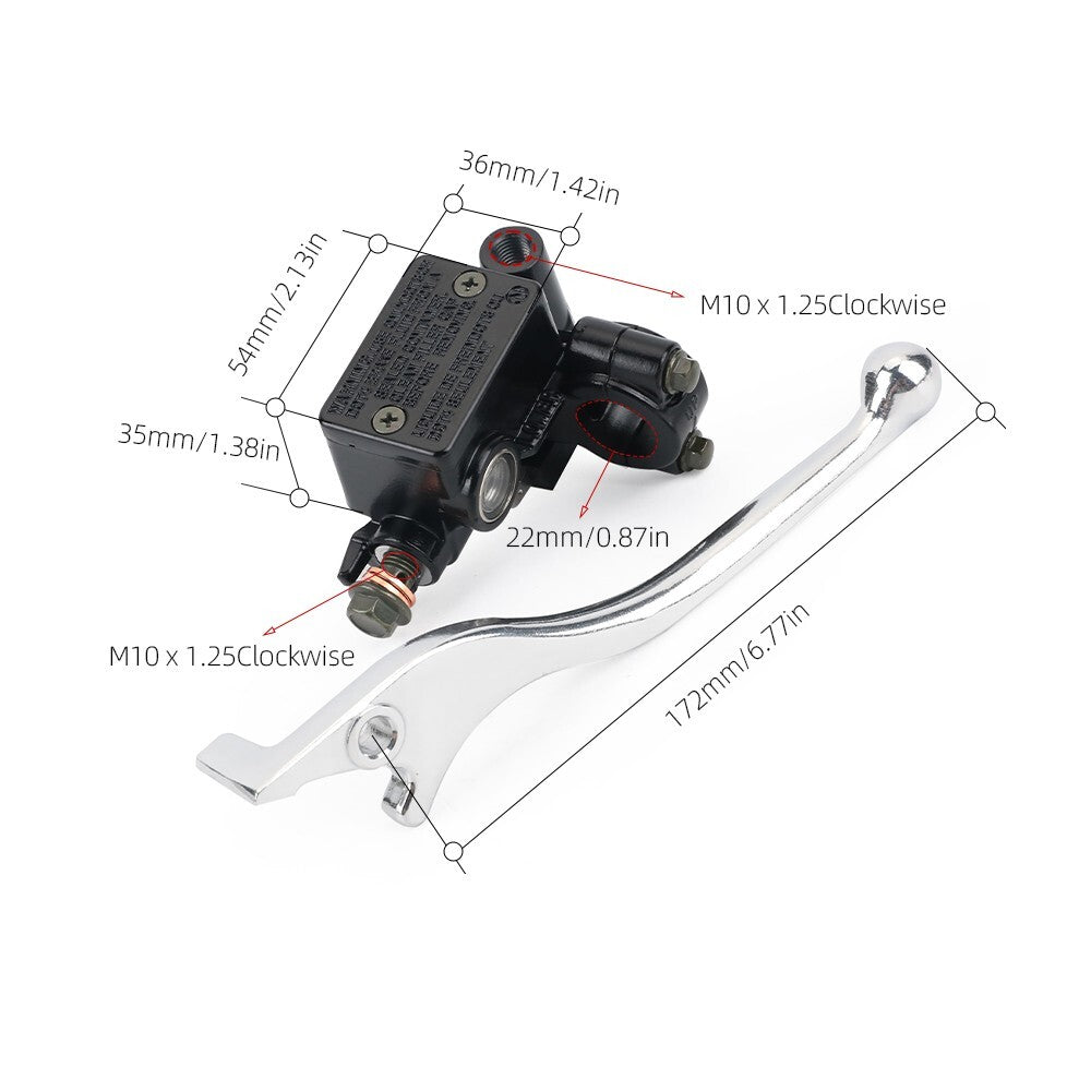 for Kawasaki KLX150/250S/140G/300SM 7/8 Bar Front Brake Master Cylinder w/Lever Q