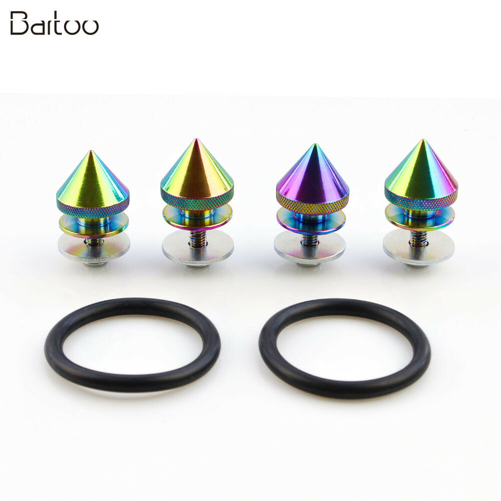 Front Bumper Hatch Lids Quick Release Fasteners Nuts Bolt 4Pcs Car Truck Spike