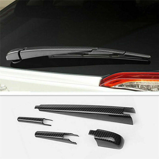Carbon Fiber 4X Rear Window Rain Wiper Cover Trim for Toyota C-HR CHR 2016-2022