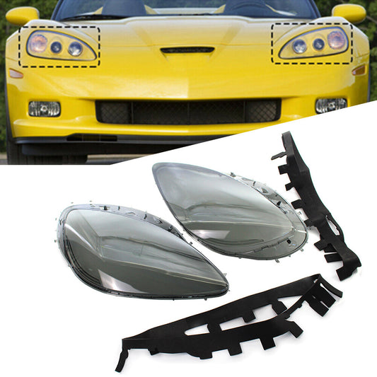 for Chevrolet for Corvette C6 Car Headlight Lens Cover Replacement light lamp Cover