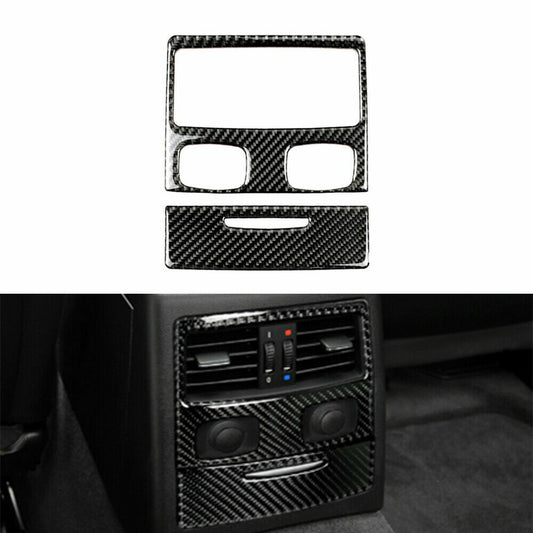 2pcs Carbon Fiber Back for Seat Air Condition Cover Fit for BMW 3 Series E90 2005-12