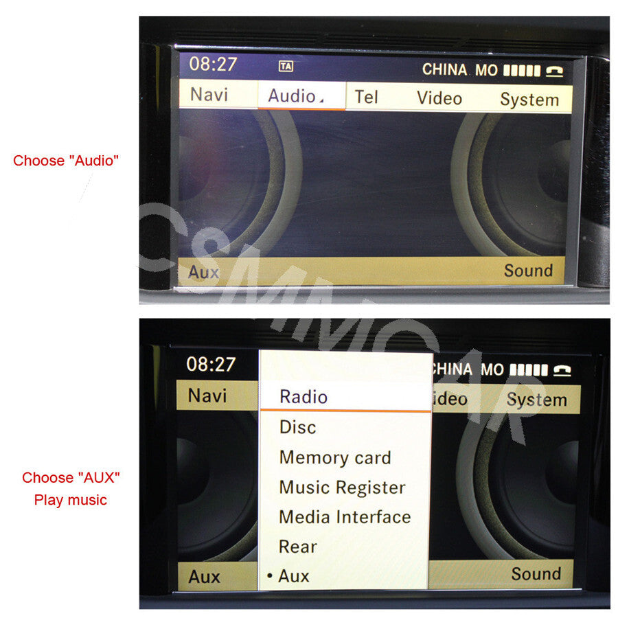 Car Bluetooth Adapter Radio Stereo AUX Cable Fit for Mercedes-Benz 2009 UP Model