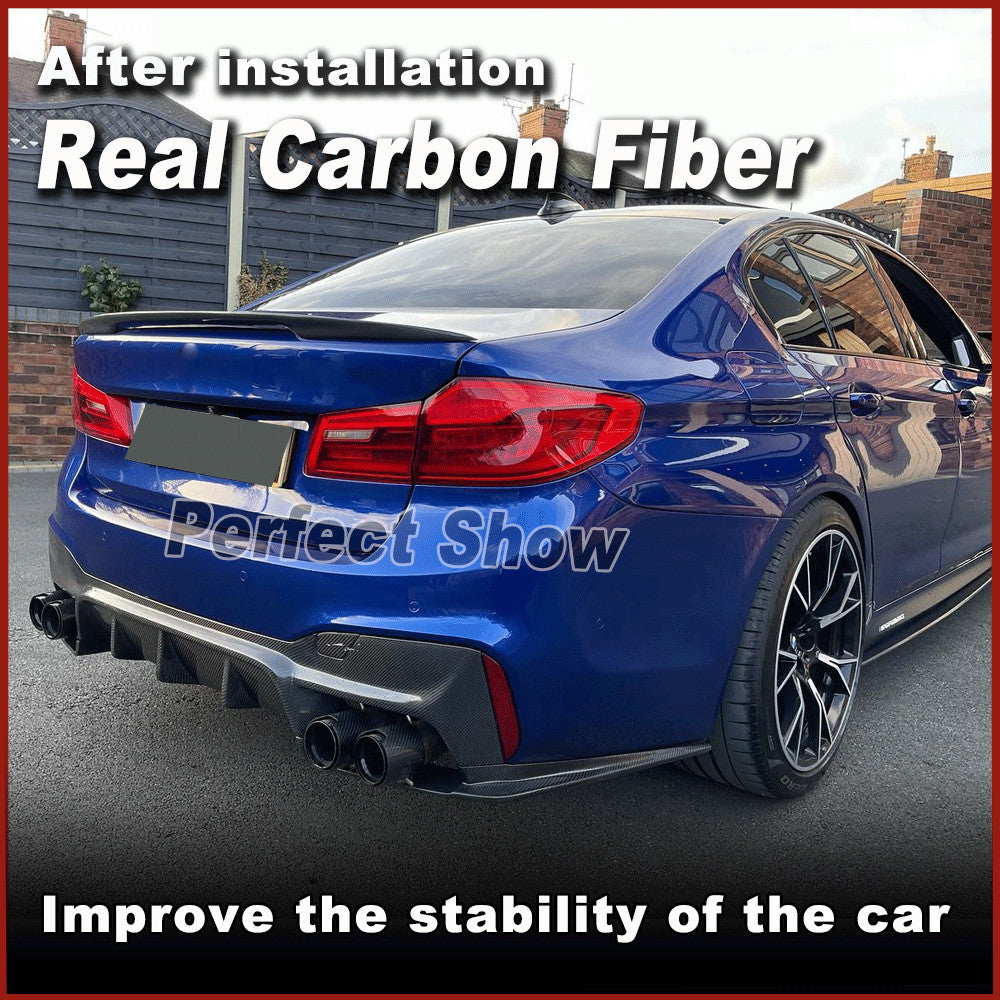 Fit for BMW G30 G38 M-SPORT 2018-22 REAL CARBON Rear Bumper Diffuser Spoiler Lip