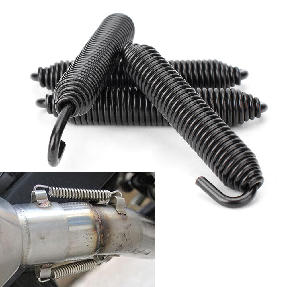 83mm Universal Black Long Outlaw Racing Stainless Header Exhaust Springs