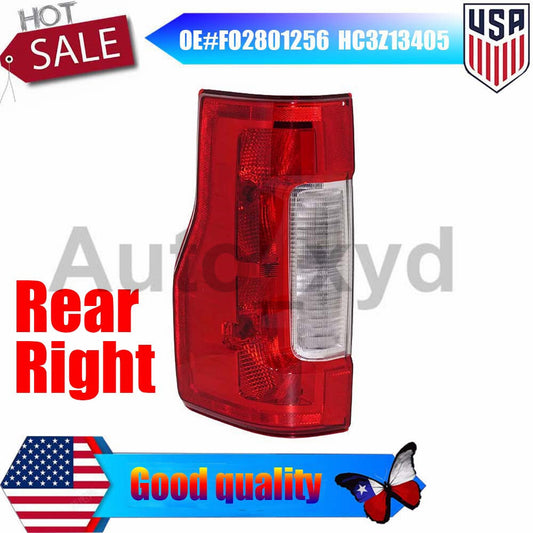 Right rear taillight without LED; includes LED blind spot monitoring; suitable for Ford F250 models 17, 18, and 19.