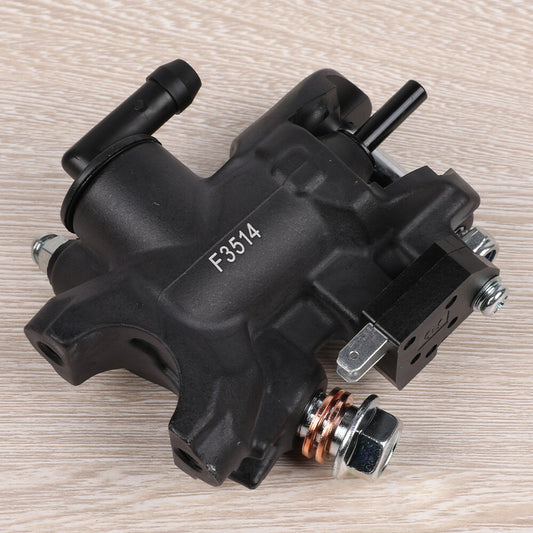 A pair of CNC aluminum 11.3mm motorcycle all-terrain vehicle 90 tires with black tire valve stem covers. m