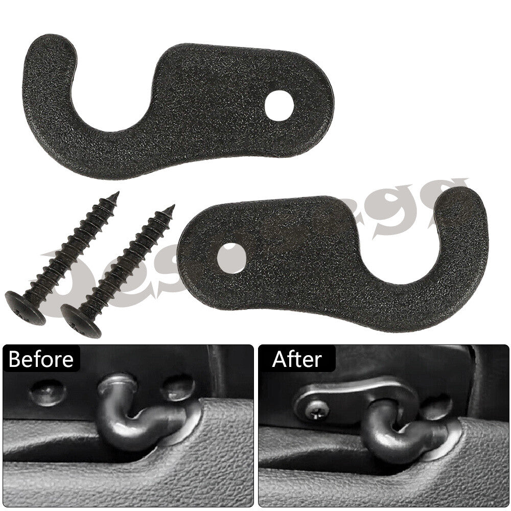 Fit for Jeep 2018  er Jk Jl Jt Gladiator for Wrangler Black Sun Visor Clips 2Pcs Q