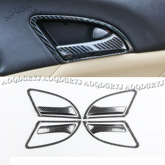 8P Carbon Fiber Car Inner Door Handle Bowl Trim Cover for Honda Accord 2008-2012