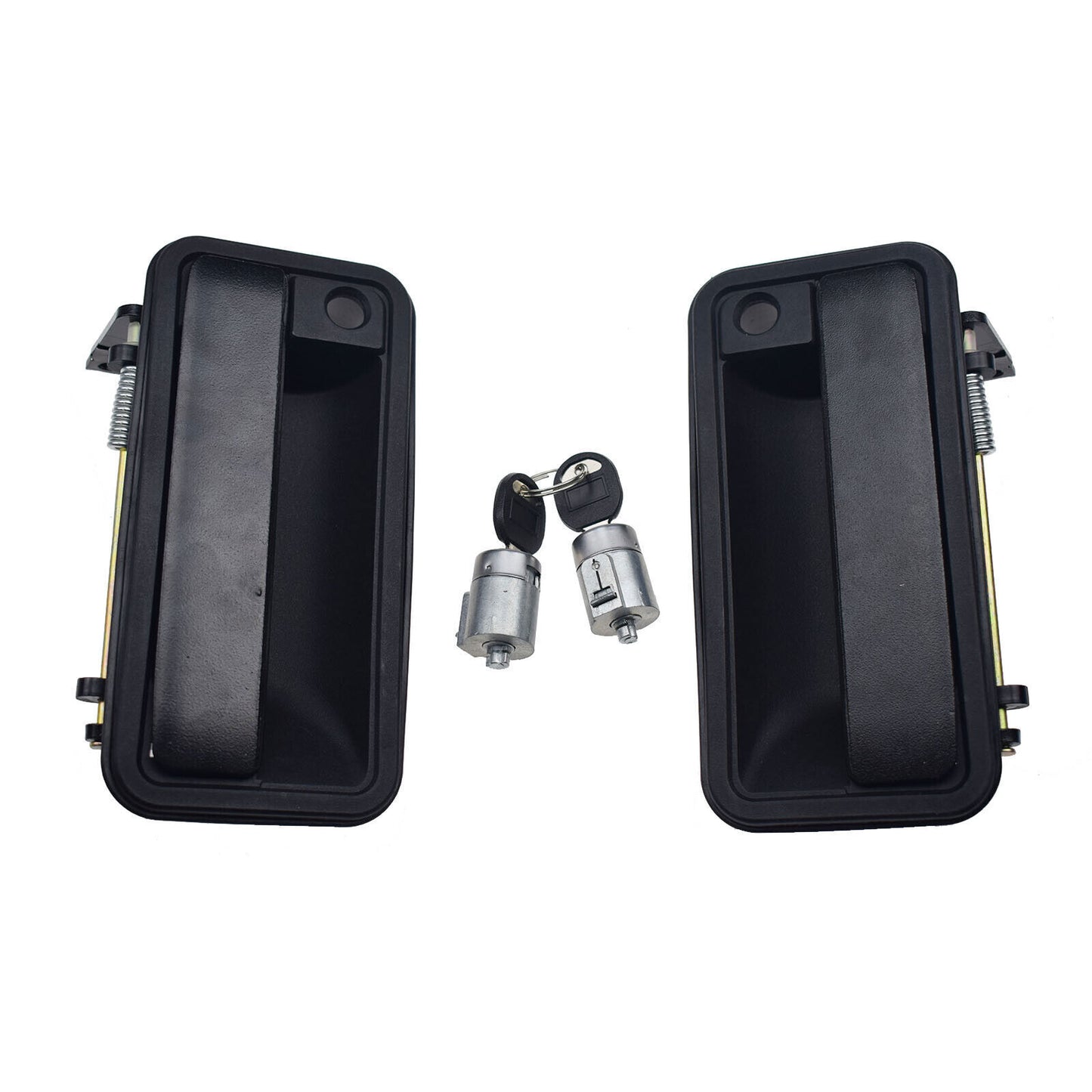 for Chevrolet for GMC Pair Front Exterior Door Handles + Ignition Lock Cylinder Set