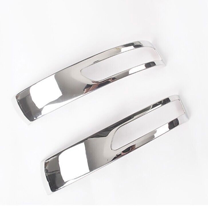 2X Chrome Steel Rear View Side Door Mirror Trim for Toyota for Land Cruiser 2013-21