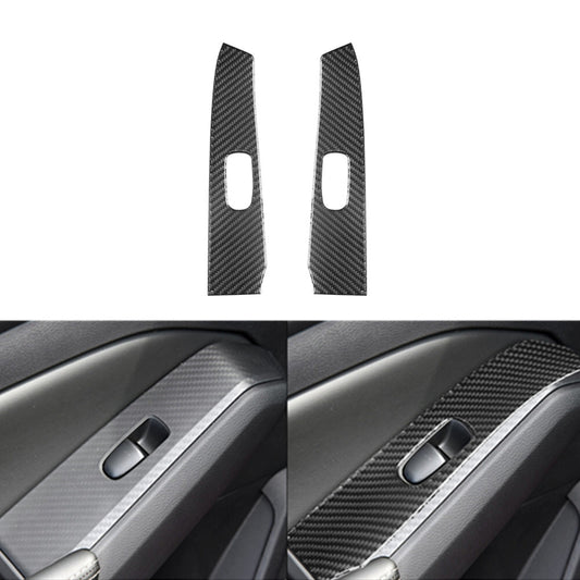 Red Carbon Fiber Gear Shift Frame Trim Cover for Hyundai for Veloster JS 2019-2022 v