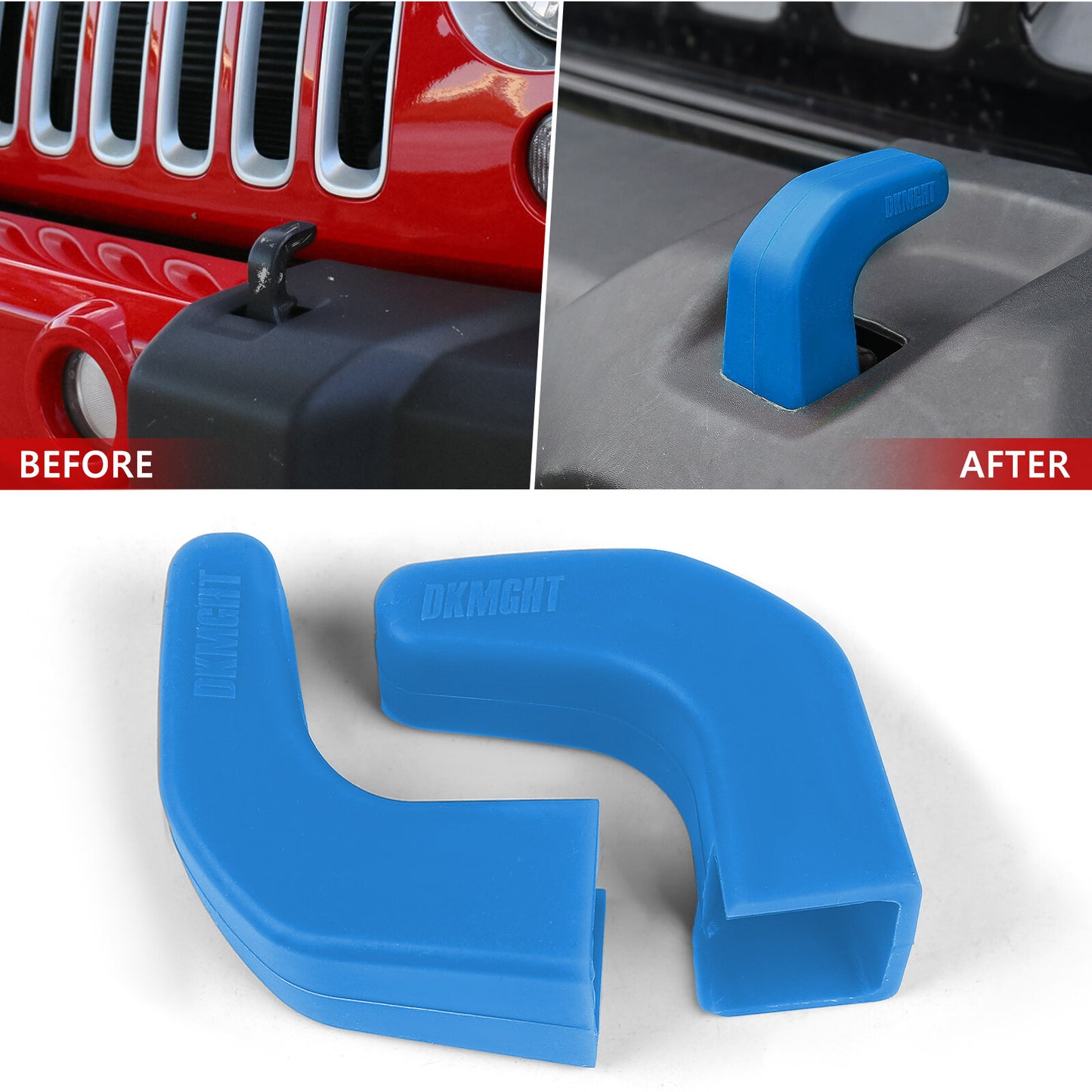 Blue Bumper Tow Hook Covers (Upgrade) for 07-23 for Jeep for Wrangler JK/JL Gladiator Q