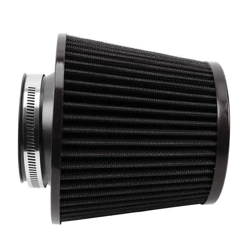 3-inch 76mm Imported Clip-on High Flow Cold Intake Cone Air Filter for SUVs - Black n