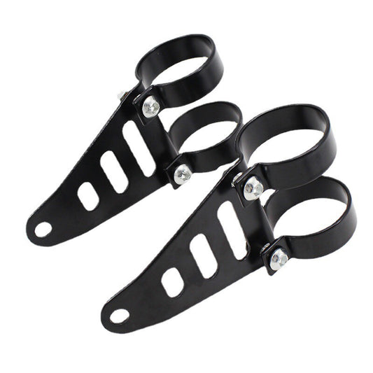 2XMotorcycle Adjustable Mount Bracket Fork Ear Headlamp Holder Front Clamp Kit v
