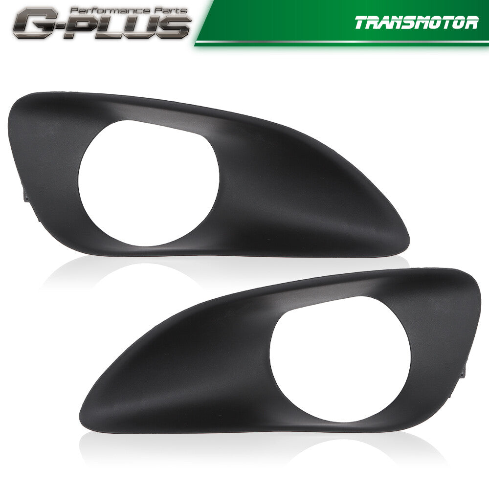 Fits 2007 - 2013 for Yaris Black Bumper Fog Lamp Cover Trim Border - v
