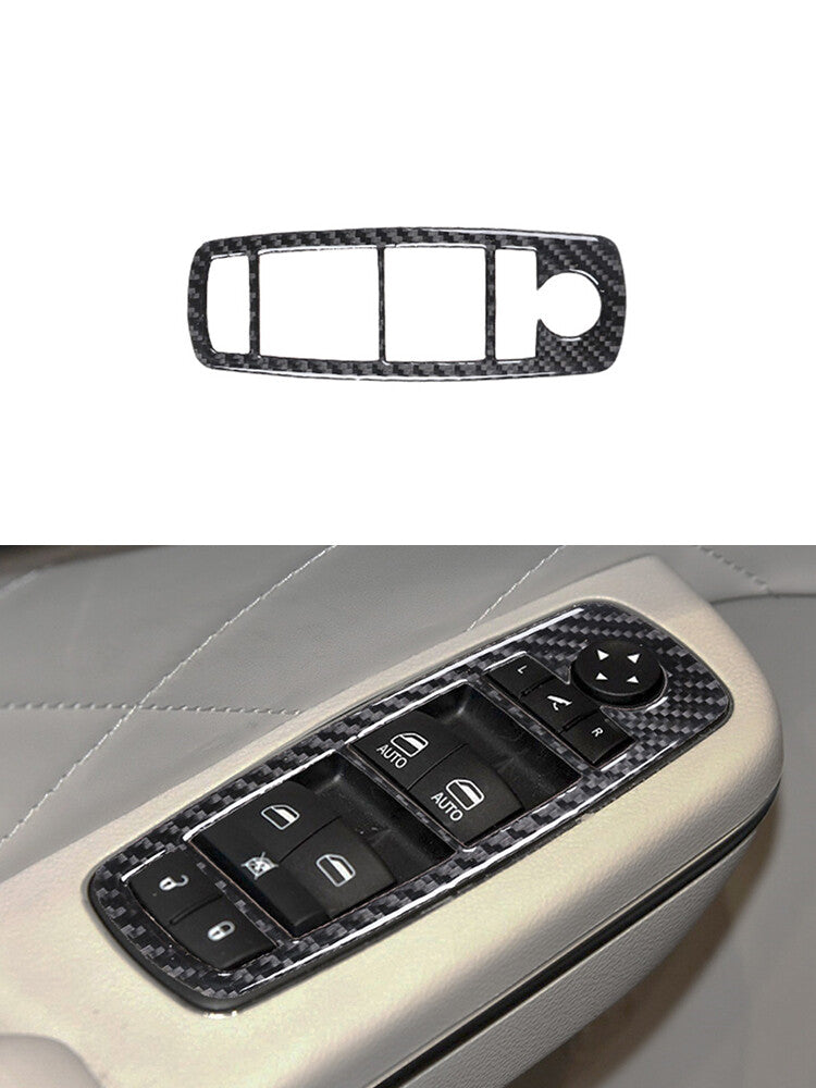 Driver Window Lift Buttons Panel Trim Carbon Fiber for Chrysler 300 2015-2017