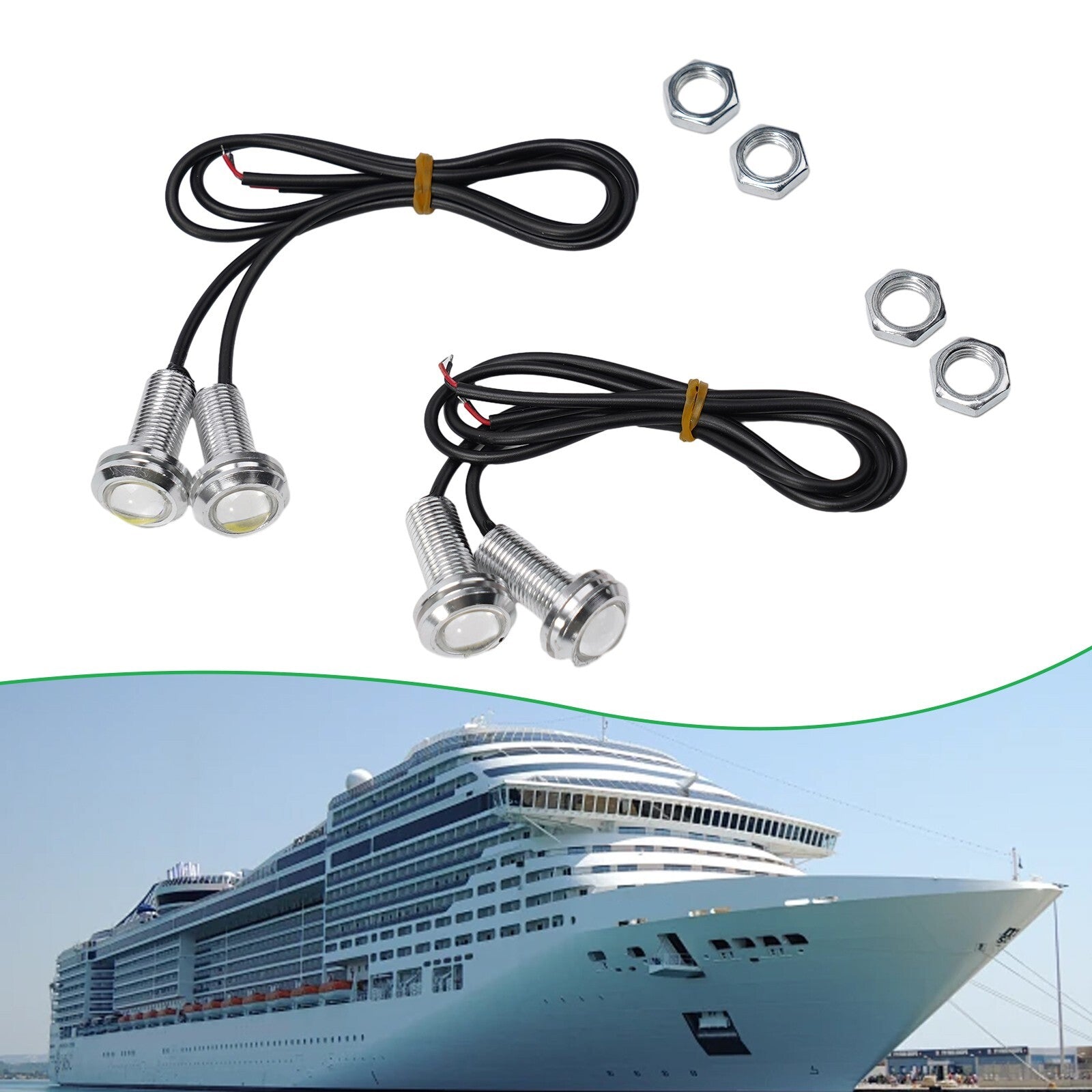 Marine LED lights, dustproof, floodproof, high brightness, waterproof, 3W, 4 pieces