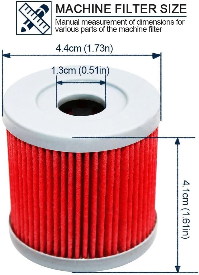 4Pack Yerbay Compatible Motorcycle Oil Filter for Suzuki LTZ 400 LTR 1651029F00