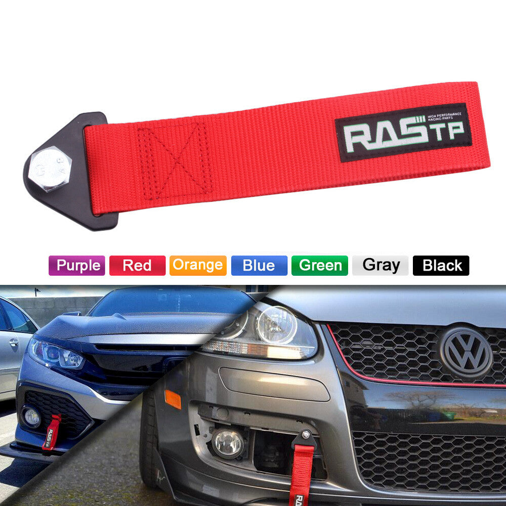 Towing Strap Rope High Strength Nylon Red Trailer Racing Drift Rally Belt Hook Q