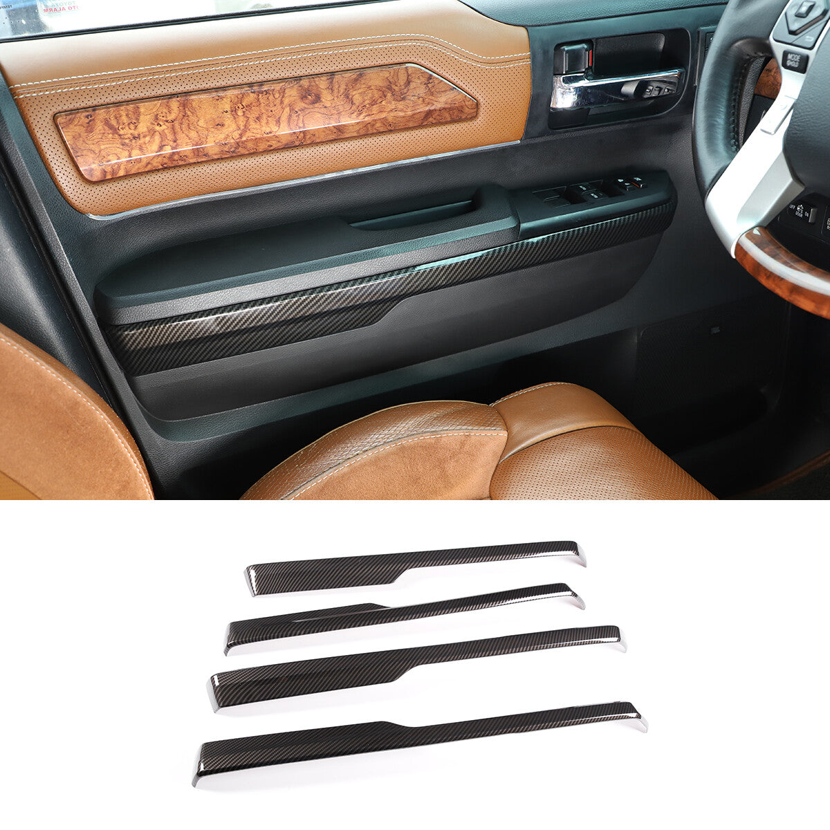 2 Red Carbon Fiber Side Fender Vent Trim Panel Decal for Corvette C7 2014-2019- v
