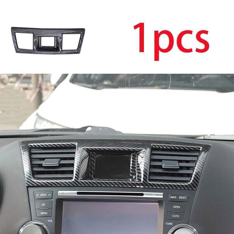 1X Carbon Fiber Middle Console Air Outlet Vent Cover for Toyota Highlander 08-13