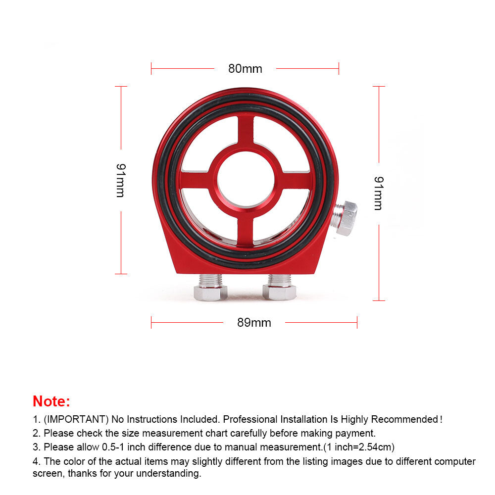 Oil Filter Cooler Sandwich Plate Adapter Oil Pressure Temp Gauge Adapter Fitting