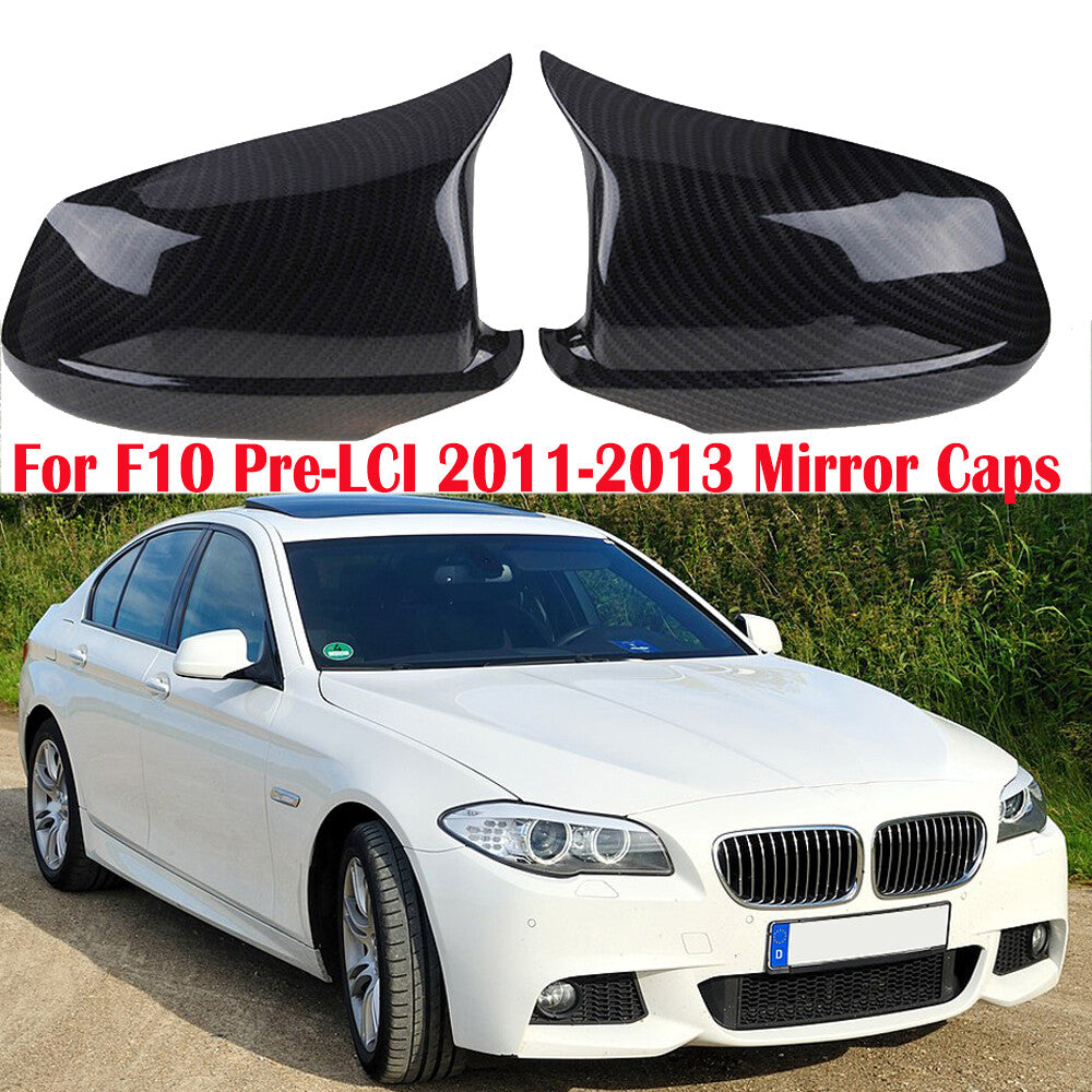 M Style Rear View Mirror Cap Cover Carbon Fiber For 5 F10 F11 10-13 n