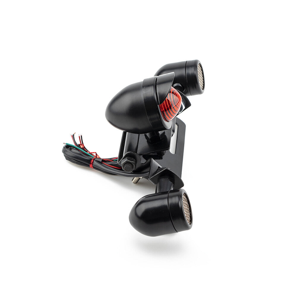 Black Tail Brake Light With Grill Turn Signal Light for Honda Cafe Racer Custom Q