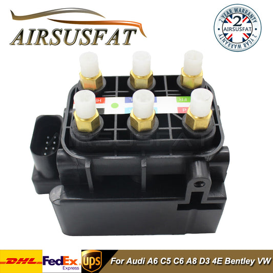 for Audi A6 C5 C6 for A8 D3 4E for Bentley for VW Air Suspension Pump Solenoid Valve Block