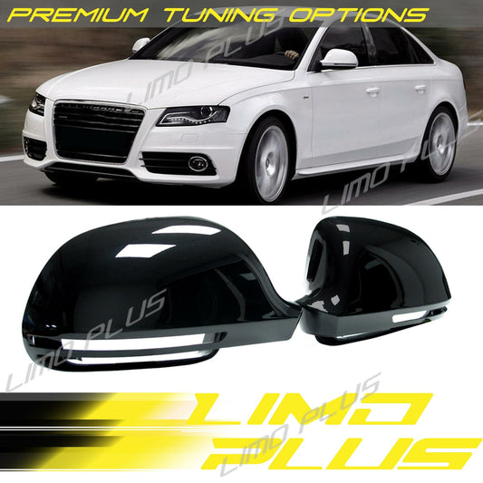 With Lane Assist Glossy Black Mirror Cover Caps for for Audi A3 A4 B8 S4 A5 S5 8T Q3 v
