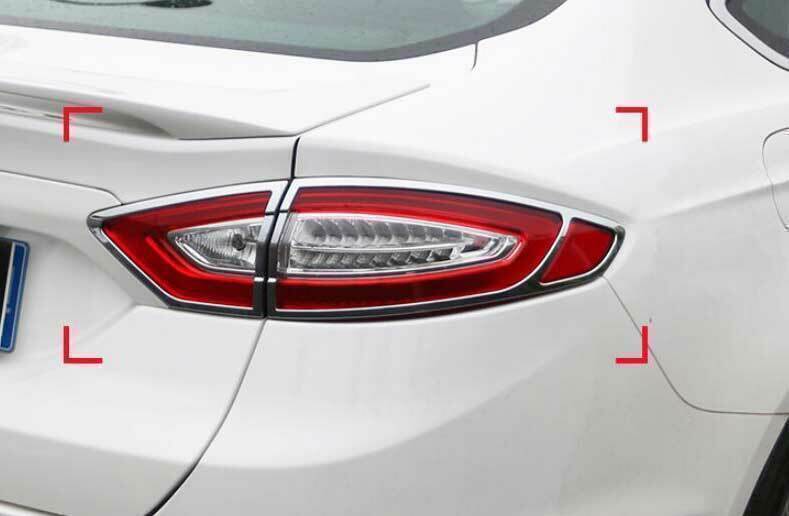 for Ford Mondeo Fusion 2013-2020 Rear Tail Light Lamp Frame Chrome Cover Trim 4X