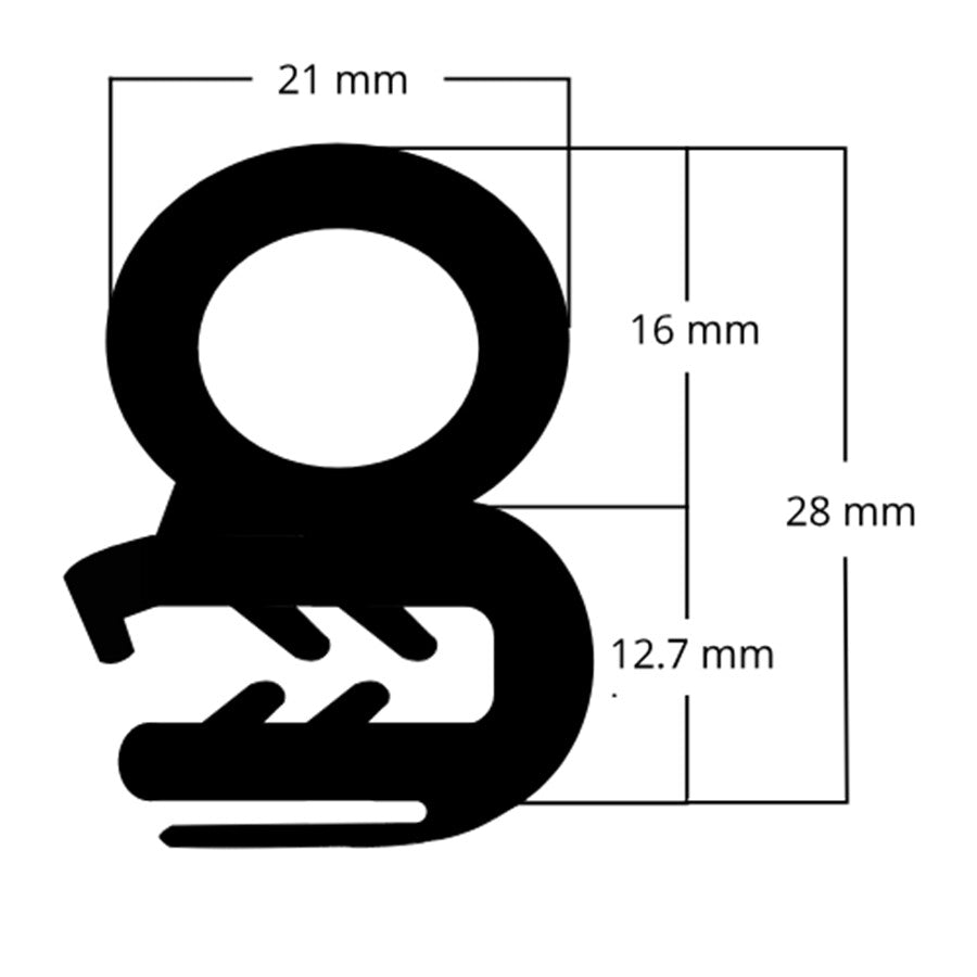 Car Body Door Rubber Seal Strip Soundproof Dustproof 4M 13FT OE Weatherstrip