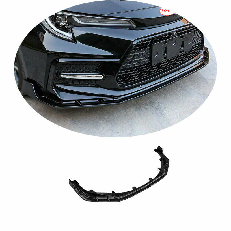 for Toyota for Corolla Sport 2019-2022 Black Front Bumper Lip Spoiler Bodykit Refit