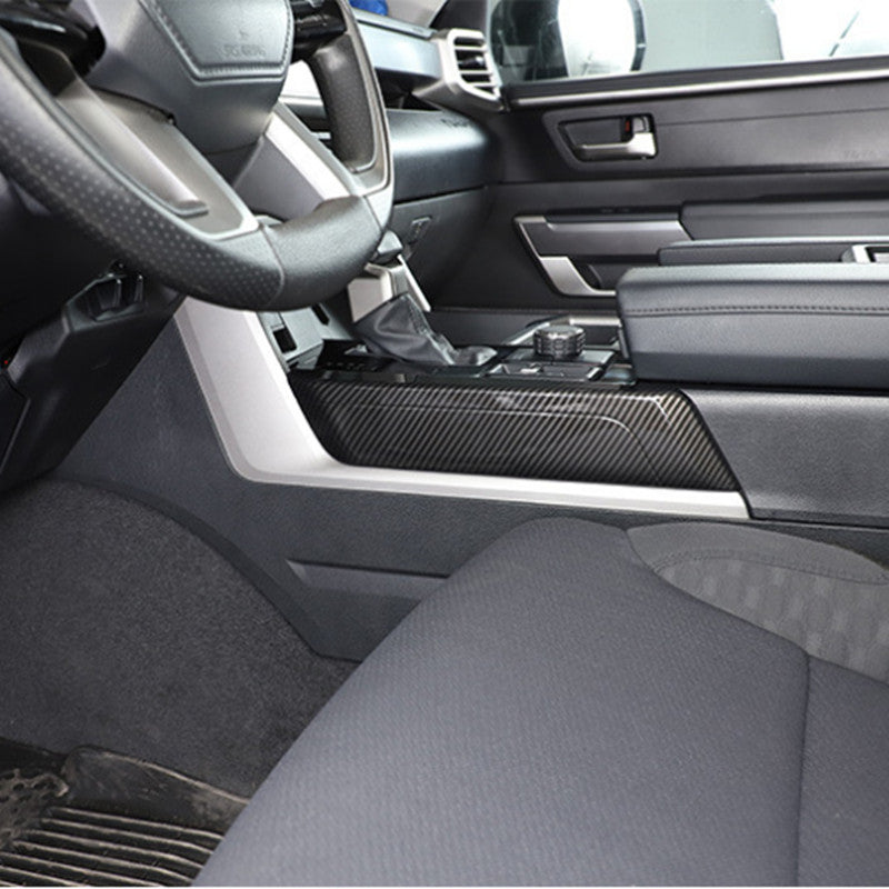 2P ABS Carbon Fiber Side Central Gear Shift Cover Trim for Toyota Tundra 22-24