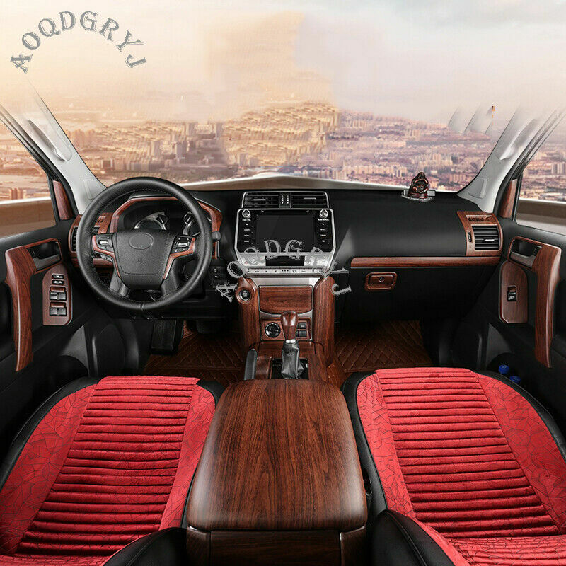 Wood Grain texture Interior Dash Trim Kit decor 44 pc for Toyota Prado 2018-2021